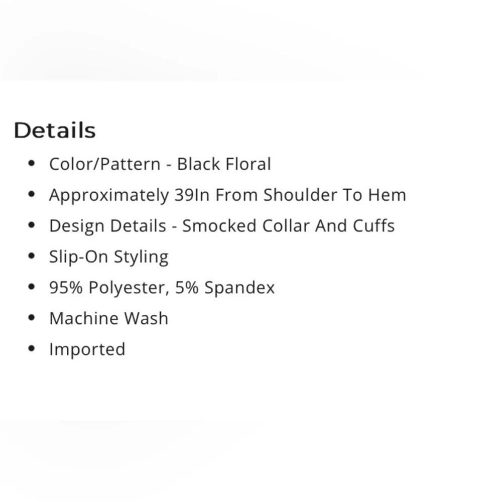 LEOTA Raelyn Floral Mock Neck Shift Dress‎ in Bouquet Black Size Small - Picture 7 of 8